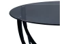 Konferenčný stolík Maya, 80 cm, čierny/sivé sklo