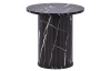 Okrúhly odkladací stolík Treviso, 40 cm, čierny mramor