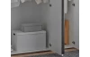 Šatníková skriňa so zrkadlom Kevo, 225 cm, biela