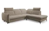 Rohová sedacia súprava Glow, taupe látka, pravý roh