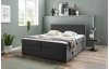Postel boxspring Aston 160x200 cm, antracitovo šedá látka