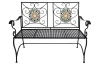 Záhradná lavica Mosaic, čierna/zelená