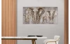 Ručne maľovaný obraz Stádo slonov, 140x70 cm