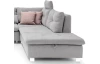 Sedacia súprava Madeira 3A, svetlo šedá látka, tvar pravé U