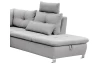 Sedacia súprava Madeira 3A, svetlo šedá látka, tvar pravé U