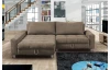 Rohová sedacia súprava Kevin, svetlo hnedá látka, ľavý roh