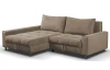 Rohová sedacia súprava Kevin, svetlo hnedá látka, ľavý roh