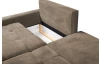 Rohová sedacia súprava Kevin, svetlo hnedá látka, ľavý roh