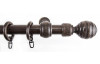 Záclonová tyč s háčikmi Granát 160 cm, tmavé drevo