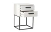 Nočný stolík s 2 zásuvkami Suna, biely