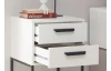 Nočný stolík s 2 zásuvkami Suna, biely