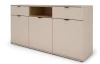 Široká komoda Avola, 180 cm, béžová kašmír/dub cremona