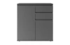 Skrinka s 2 šuplíkmi Brest, 80 cm, antracitová