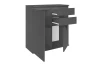 Skrinka s 2 šuplíkmi Brest, 80 cm, antracitová