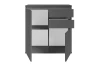 Skrinka s 2 šuplíkmi Brest, 80 cm, antracitová