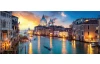 Panoramatický obraz na plátne Benátky večer, 140x60 cm