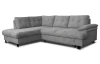 Rohová sedačka Roxy, holubia šedá látka, ľavý roh