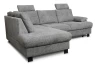 Rohová sedačka Roxy, holubia šedá látka, ľavý roh