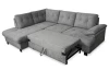 Rohová sedačka Roxy, holubia šedá látka, ľavý roh