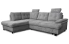 Rohová sedačka Roxy, holubia šedá látka, ľavý roh