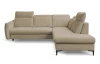 Rohová sedacia súprava Glow, svetlo hnedá látka, pravý roh