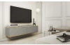 Závesná TV skrinka Orfeo, 135 cm, šedá štruktúra/zlatá