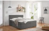 Postel boxspring Aston 160x200 cm, stredne šedá látka
