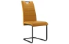 Jedálenská stolička Queens, žltá ekokoža