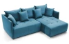 Rohová sedacia súprava Magic, modrá látka