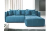 Rohová sedacia súprava Magic, modrá látka