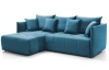 Rohová sedacia súprava Magic, modrá látka