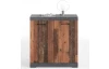 Skrinka Bristol, brúsený kov/vintage drevo