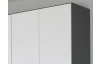 Šatníková skriňa Gamma, tmavo šedá/biela