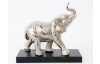 Dekoračná soška Veľký slon, strieborná
