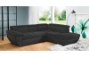Rohová sedacia súprava Speedway, čierna látka, pravý roh