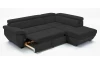 Rohová sedacia súprava Speedway, čierna látka, pravý roh