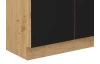 Kuchynská drezová skrinka Modena, 80 cm, dub artisan/čierna
