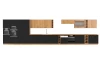 Kuchynská drezová skrinka Modena, 80 cm, dub artisan/čierna