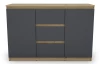 Komoda se 3 zásuvkami Carlos, dub artisan/grafit, 120 cm