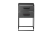 Nočný stolík s 2 zásuvkami Suna, grafitový