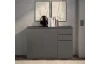 Komoda s 2 šuplíkmi Brest, 119 cm, antracitová
