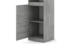 Regál s dvierkami Carlos, sivý betón, šírka 40 cm