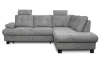 Rohová sedačka Roxy, holubia šedá látka, pravý roh
