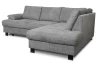 Rohová sedačka Roxy, holubia šedá látka, pravý roh