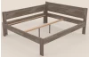 Rohová posteľ so zástenou vľavo Fava L 180x200 cm, šedý buk