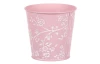 Obal na kvetináč ružový s bielymi ružami, 11 cm