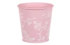 Obal na kvetináč ružový s bielymi ružami, 11 cm