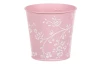 Obal na kvetináč ružový s bielymi ružami, 11 cm
