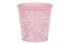 Obal na kvetináč ružový s bielymi ružami, 11 cm