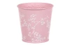 Obal na kvetináč ružový s bielymi ružami, 11 cm
